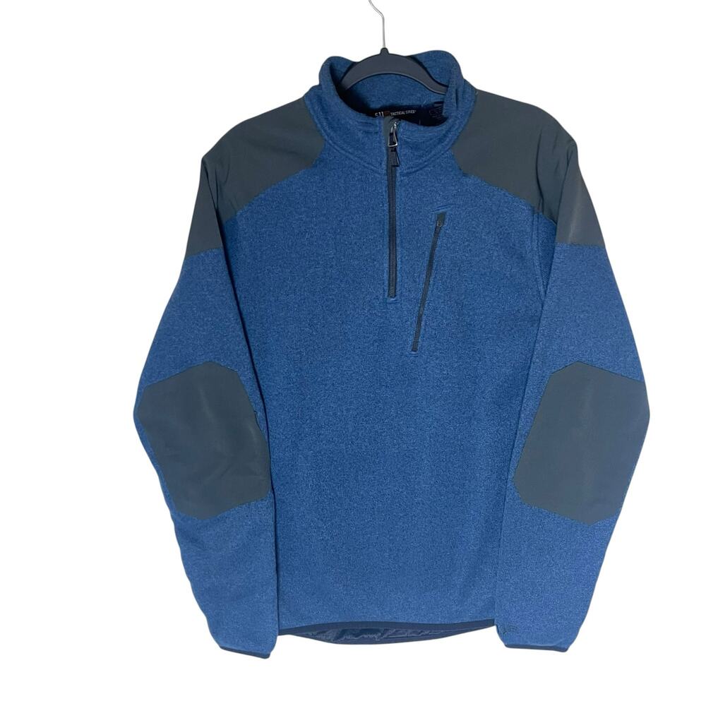 5.11 Tactical Mens 1/4 Zip Sweater Fleece Pullover Regatta Blue Size L Utility